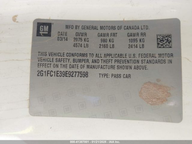 2G1FC1E39E9277598 Chevrolet Camaro 2lt