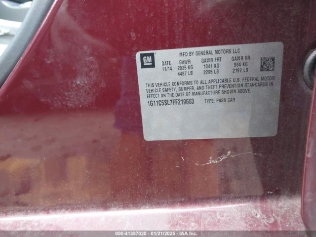 1G11C5SL7FF219603 Chevrolet MALIBU 1LT