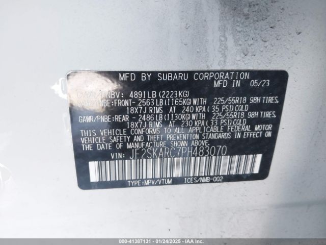 JF2SKARC7PH483070 Subaru Forester Touring