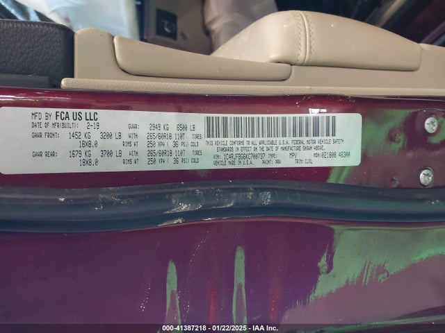 Jeep 2019 2019 1C4RJFBG6KC700737 Image 9