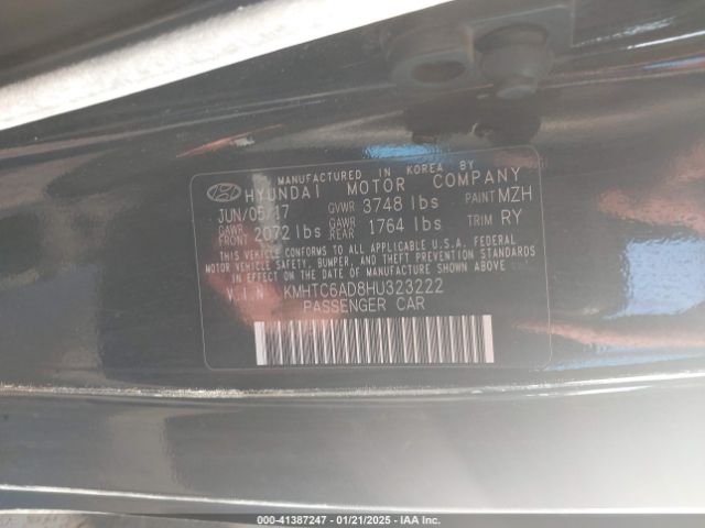 KMHTC6AD8HU323222 Hyundai Veloster Value Edition