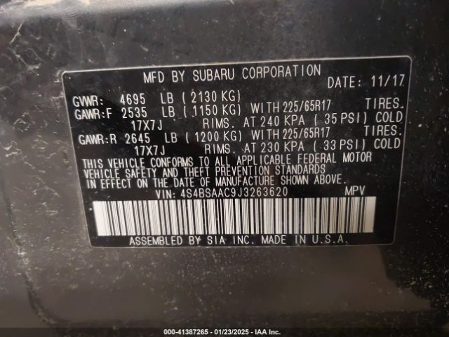4S4BSAAC9J3263620 Subaru Outback 2.5i