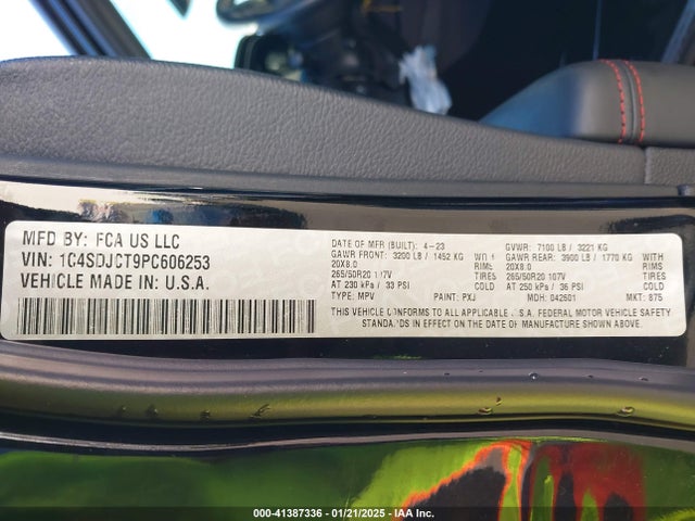 Dodge Durango 2023 1C4SDJCT9PC606253 Image 9