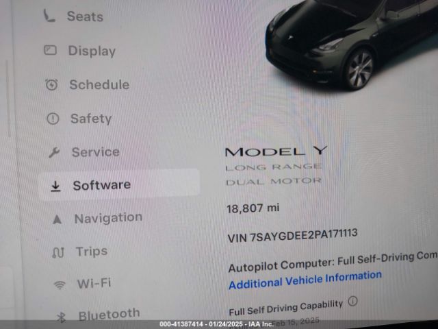 7SAYGDEE2PA171113 Tesla Model Y Awd/long Range Dual Motor All-wheel Drive