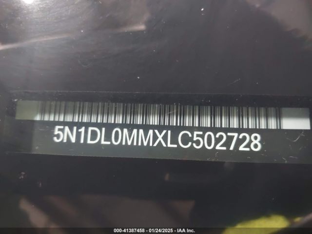 5N1DL0MMXLC502728 Infiniti Qx60 Pure Awd
