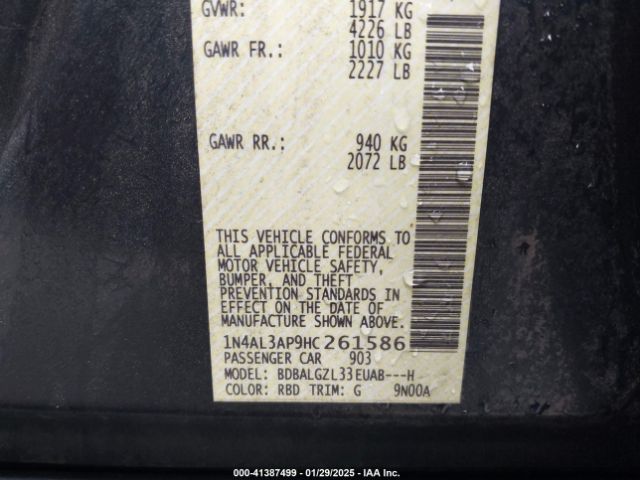 2017 NISSAN ALTIMA 1N4AL3AP9HC261586 Photo 8