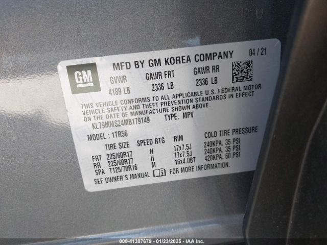 2021 CHEVROLET TRAILBLAZER KL79MMS24MB179149 Photo 8