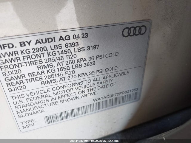 2023 AUDI Q7 WA1ACBF72PD021053 Photo 8