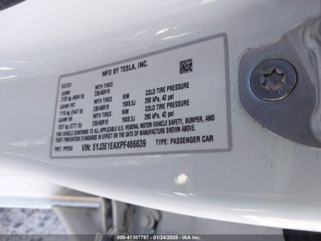 5YJ3E1EAXPF486639 Tesla Model 3 Rear-wheel Drive