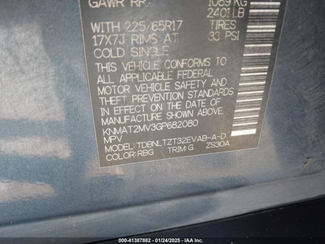 KNMAT2MV3GP682080 Nissan ROGUE SV