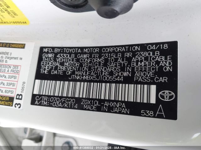 JTNKHMBX5J1005544 Toyota C-HR XLE