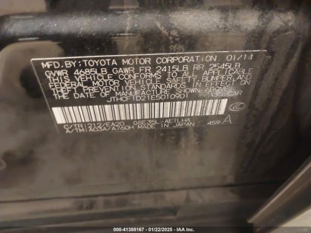 JTHCF1D21E5010901 Lexus IS 250