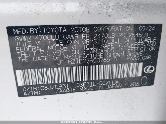 JTHBZ1B27R5078518 Lexus Is 350 F Sport Design