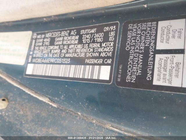 1994 MERCEDES-BENZ E WDBEA66E9RC051323 Photo 8