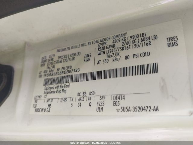 1FDSS3EL8EDB07123 Ford E-350 Super Duty Commercial