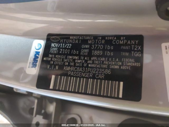 KMHRC8A31PU223586 Hyundai Venue Sel