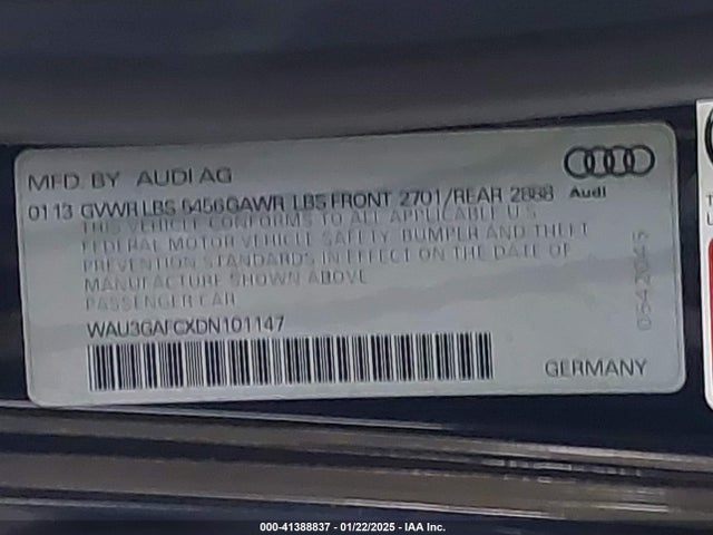 2013 AUDI A7 WAU3GAFCXDN101147 Photo 8