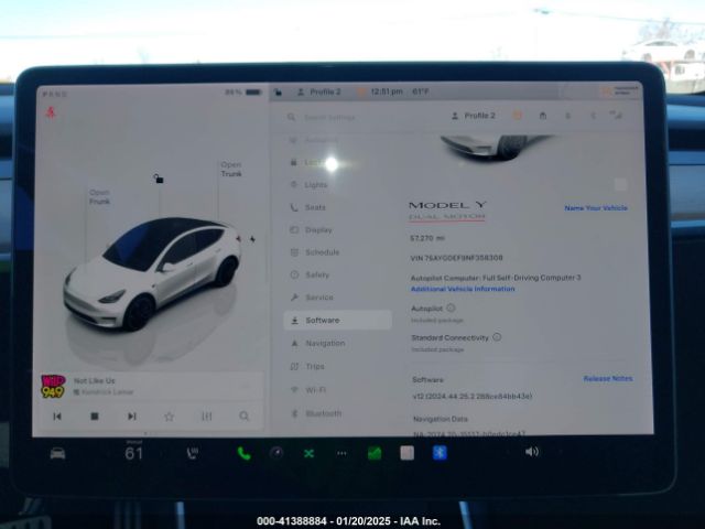 7SAYGDEF9NF358308 Tesla Model Y Performance Dual Motor All-wheel Drive