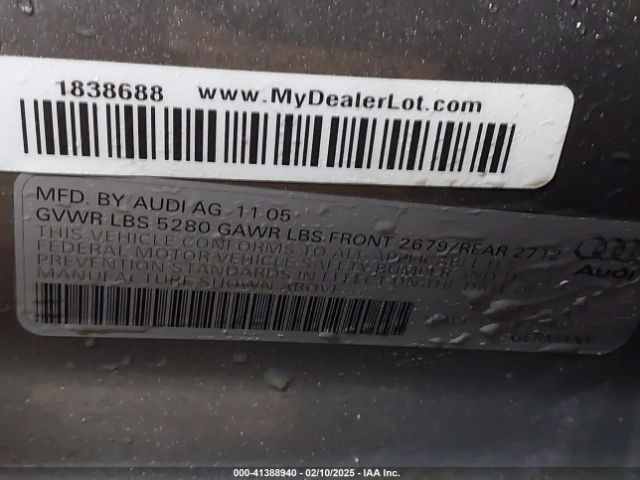 2006 AUDI A6 WAUDH74F86N104164 Photo 8