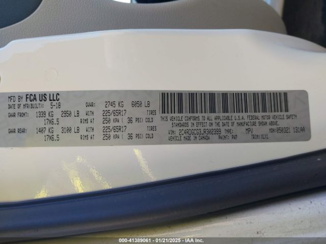 2C4RDGCG3JR302399 Dodge Grand Caravan Sxt