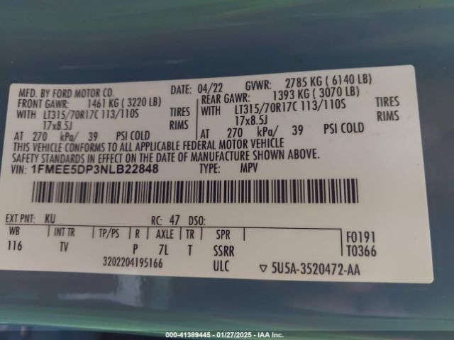 2022 FORD BRONCO 1FMEE5DP3NLB22848 Photo 8