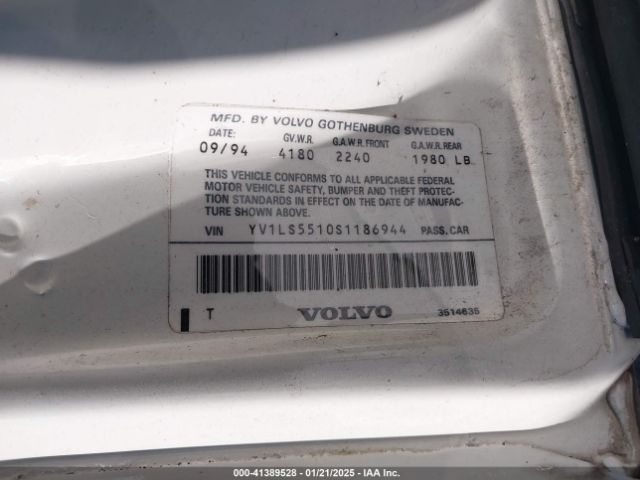 1995 VOLVO 850 YV1LS5510S1186944 Photo 8