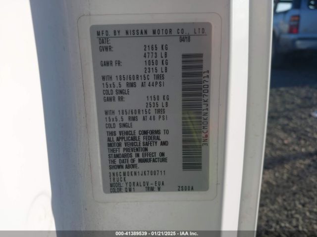 3N6CM0KN1JK700711 Nissan Nv200 S