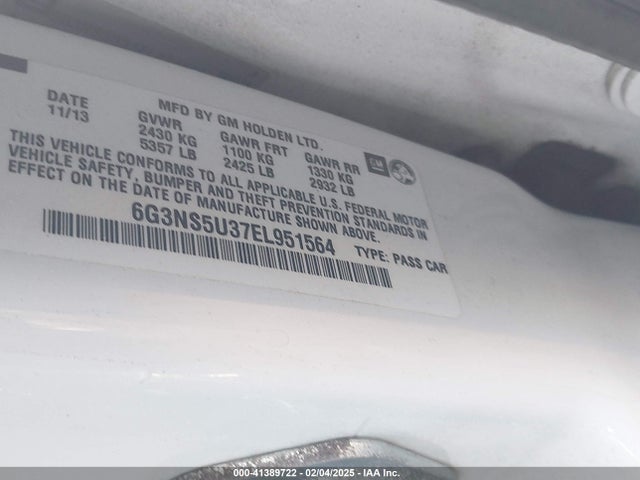 6G3NS5U37EL951564 Chevrolet Caprice Police