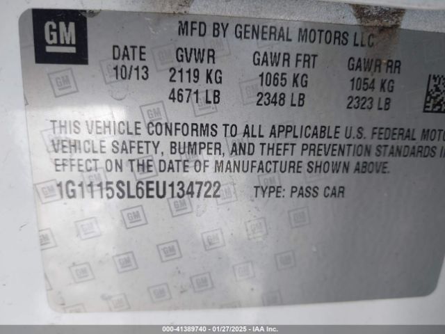 1G1115SL6EU134722 Chevrolet IMPALA 1LT