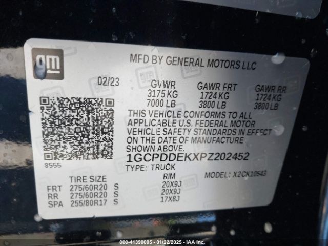 1GCPDDEKXPZ202452 Chevrolet Silverado 1500 4wd  Standard Bed Lt