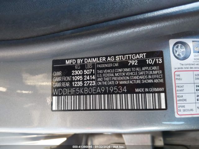 WDDHF5KB0EA919534 Mercedes-Benz E 350