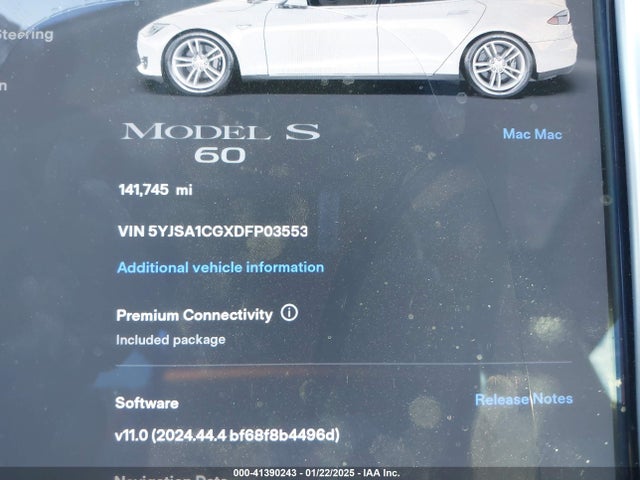 2013 TESLA MODEL S 5YJSA1CGXDFP03553 Photo 6
