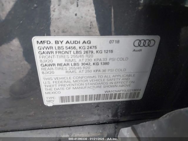 2018 AUDI Q5 WA1CNAFY3J2219004 Photo 8