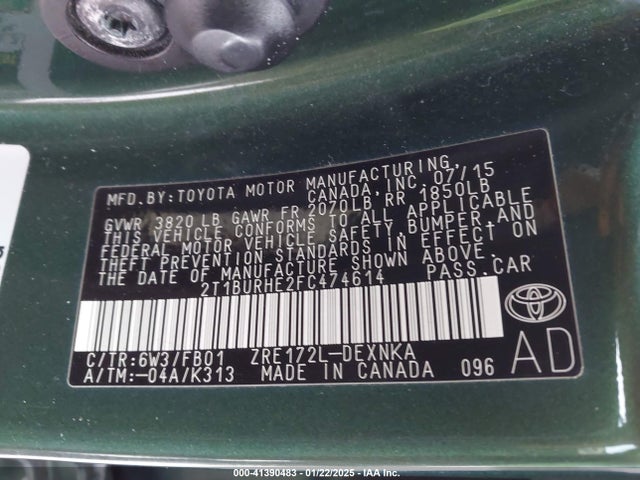 Toyota COROLLA LE 2015 2T1BURHE2FC474614 Image 9