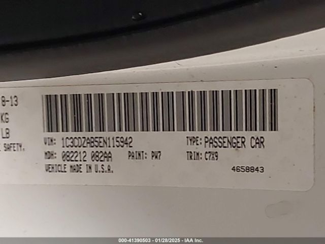 1C3CDZAB5EN115942 Dodge AVENGER SE