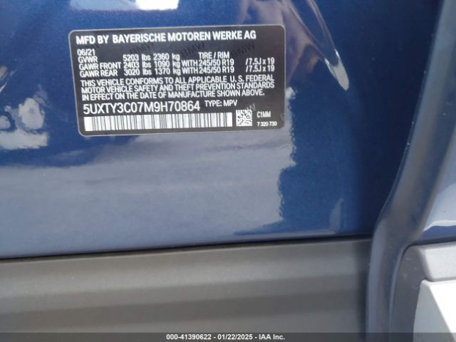 5UXTY3C07M9H70864 BMW X3 Sdrive30i