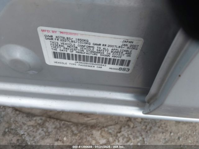 2008 MITSUBISHI LANCER JA3AU26U28U000843 Photo 8