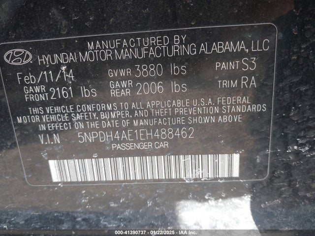Hyundai ELANTRA SE 2014 5NPDH4AE1EH488462 Image 9