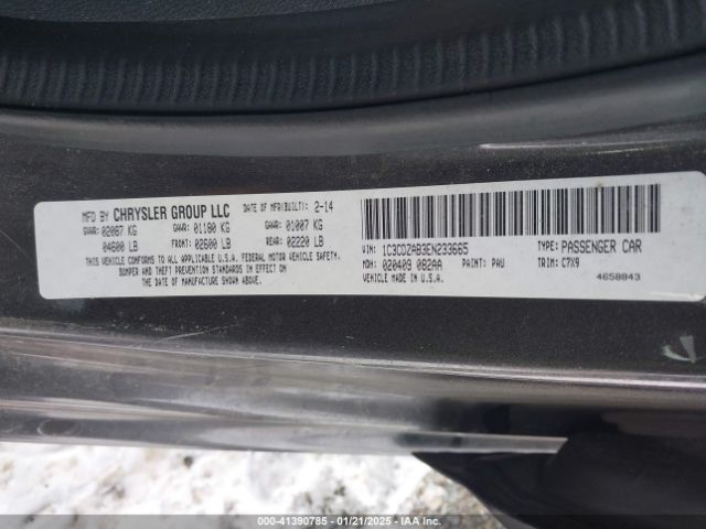 1C3CDZAB3EN233665 Dodge AVENGER SE