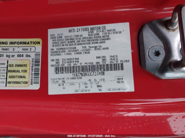 Ford Mustang Ecoboost Premium 2018 1FATP8UH1J5124408 Image 9