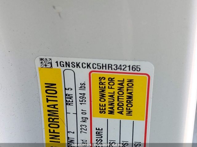 1GNSKCKC5HR342165 Chevrolet Tahoe Premier
