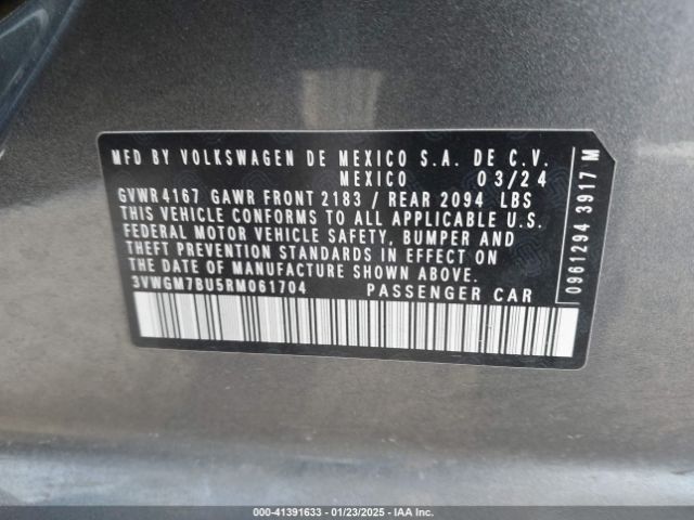 3VWGM7BU5RM061704 Volkswagen Jetta 1.5t Sel