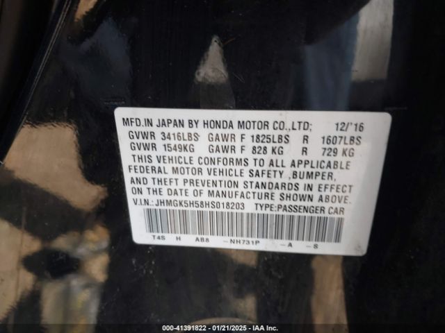 JHMGK5H58HS018203 Honda FIT LX