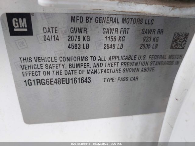 1G1RG6E48EU161643 Chevrolet Volt