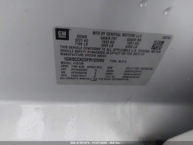 1GNSCCKC5FR123099 Chevrolet Tahoe Ltz