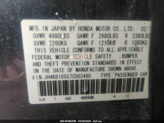 2007 ACURA RL JH4KB16557C003480 Photo 8