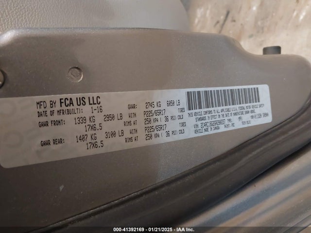 Chrysler Town & Country Touring 2016 2C4RC1BG2GR280227 Image 9