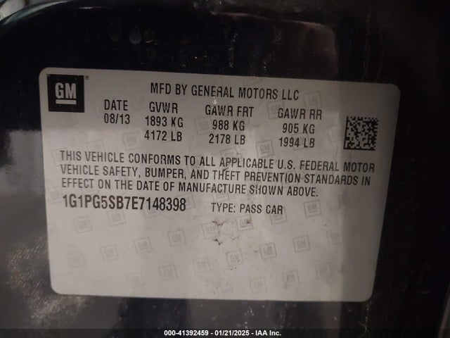 Chevrolet CRUZE LTZ 2014 1G1PG5SB7E7148398 Image 9