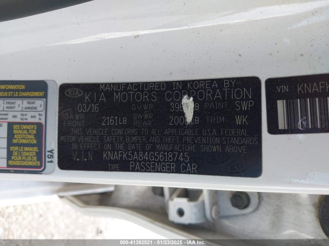 KIA Forte 5-door Lx 2016 KNAFK5A84G5618745 Image 9