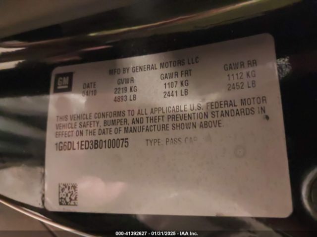 2011 CADILLAC CTS 1G6DL1ED3B0100075 Photo 8